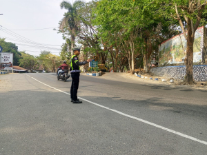 Satlantas Polres Enrekang Laksanakan Gatur Sore Jaga Kamseltibcar Lantas