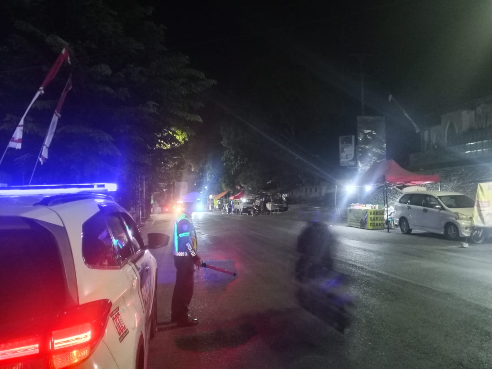 Patroli Malam Satlantas Polres Enrekang Jaga Keamanan Lalu Lintas dan Kenyamanan DiJalan Raya.