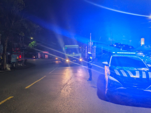 Personel satlantas polres Enrekang melaksanakan giat patroli malam